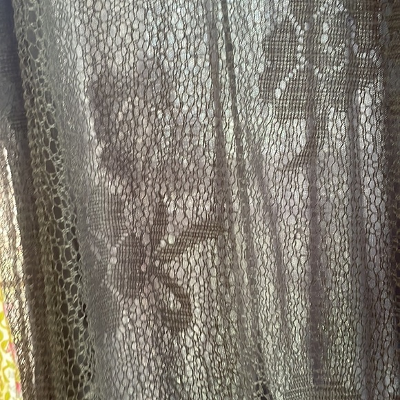 Vintage lace mini silver dress  with lining! - Picture 8 of 8